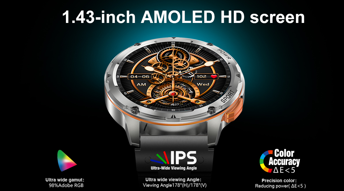 AK59 Bluetooth Calling Smart Watch AMOLED Screen Sport watch AK59