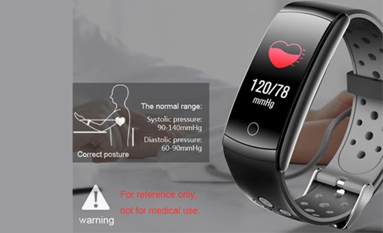 Blood Pressure Heart Rate Temperature Monitoring Smart Fitness Bracelet Watch Wholesale