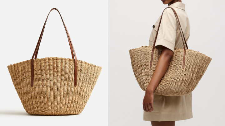 Open Top Woven Tote