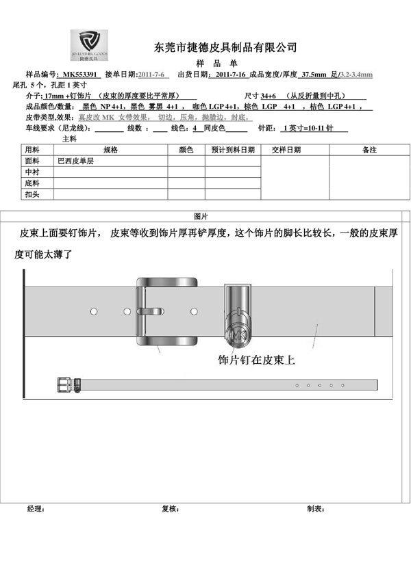 The first samples document