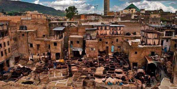 (1/3) A tannery in Faiz (Morocco) - Chrome Tanning
