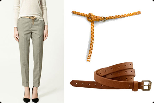 Knotted, Skinny Belt + Trousers