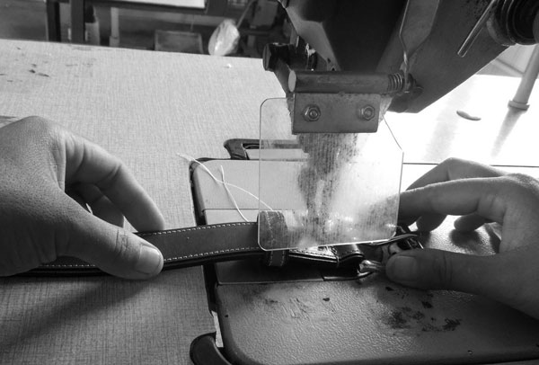 Cole Haan belt sewing