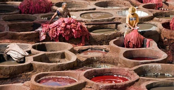 (3/3) A tannery in Faiz (Morocco) - Chrome Tanning