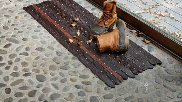 Carpet made with belts