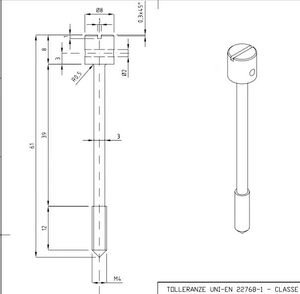 Electric Meter Screw Drawing