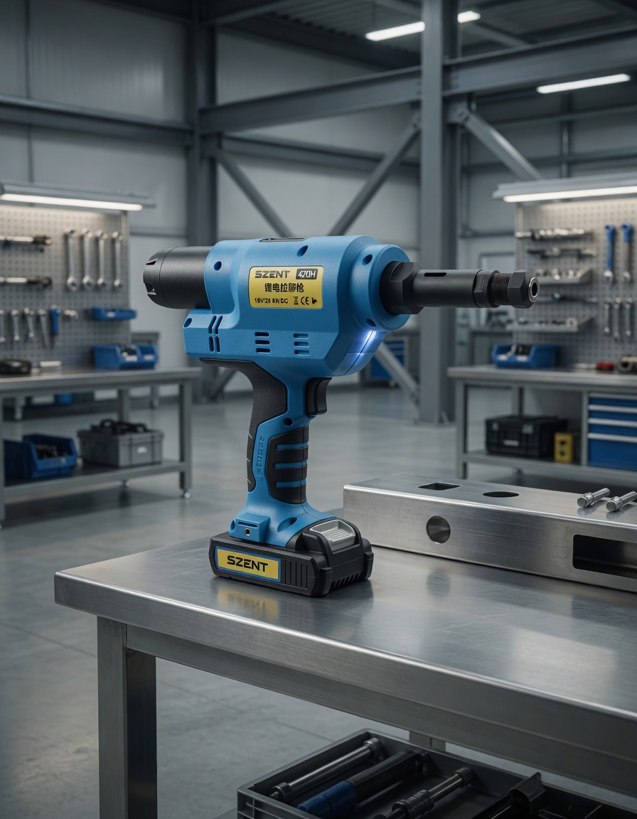Blind Rivet Stud Installation Using Pneumatic Riveting Tool