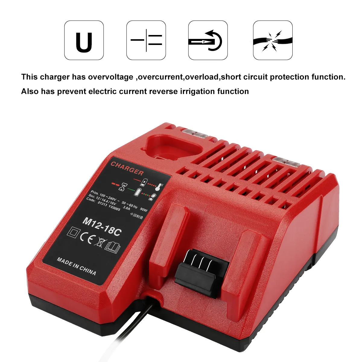 Milwaukee M12 & M18 12v 18v Battery Charger Milwaukee M12 & M18 12v 18v Battery Charger
