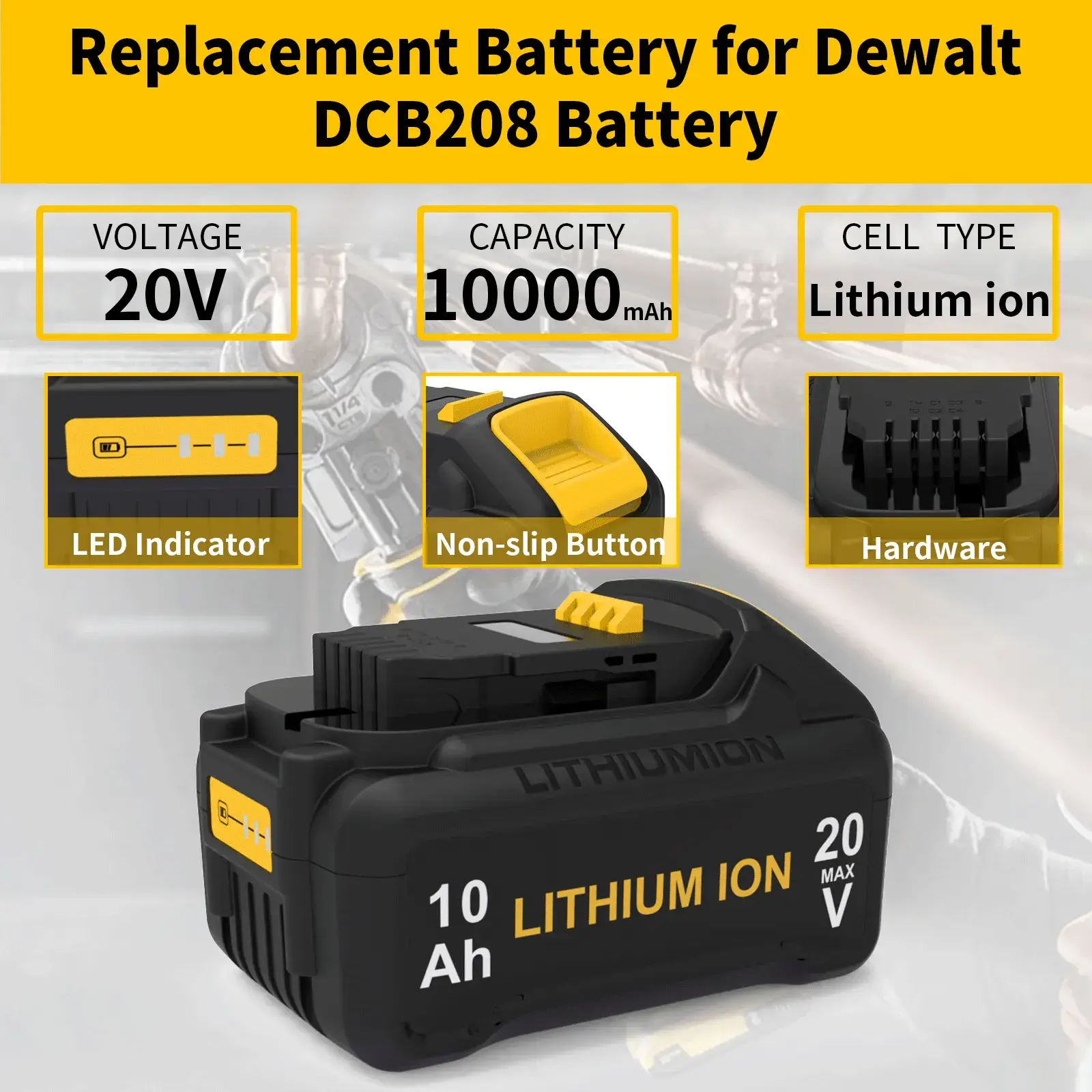 FOR DEWALT 20V BATTERIES REPLACEMENT