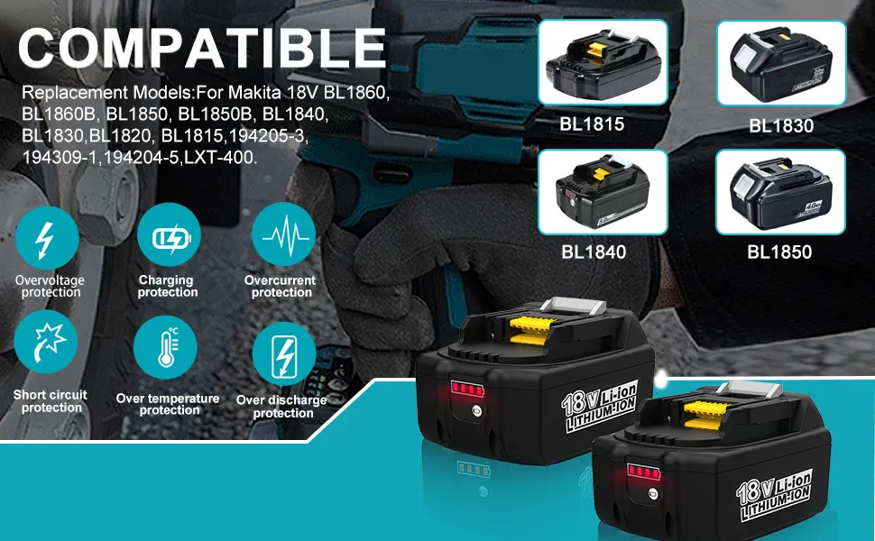 Replacement Makita 18v Lxt Battery For Makita Lxt Power Tools