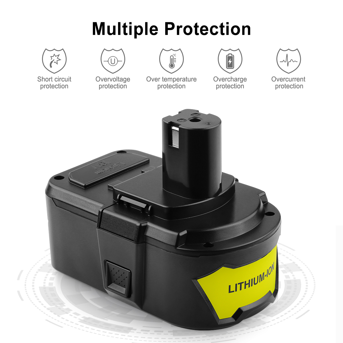 for Ryobi 18V Battery