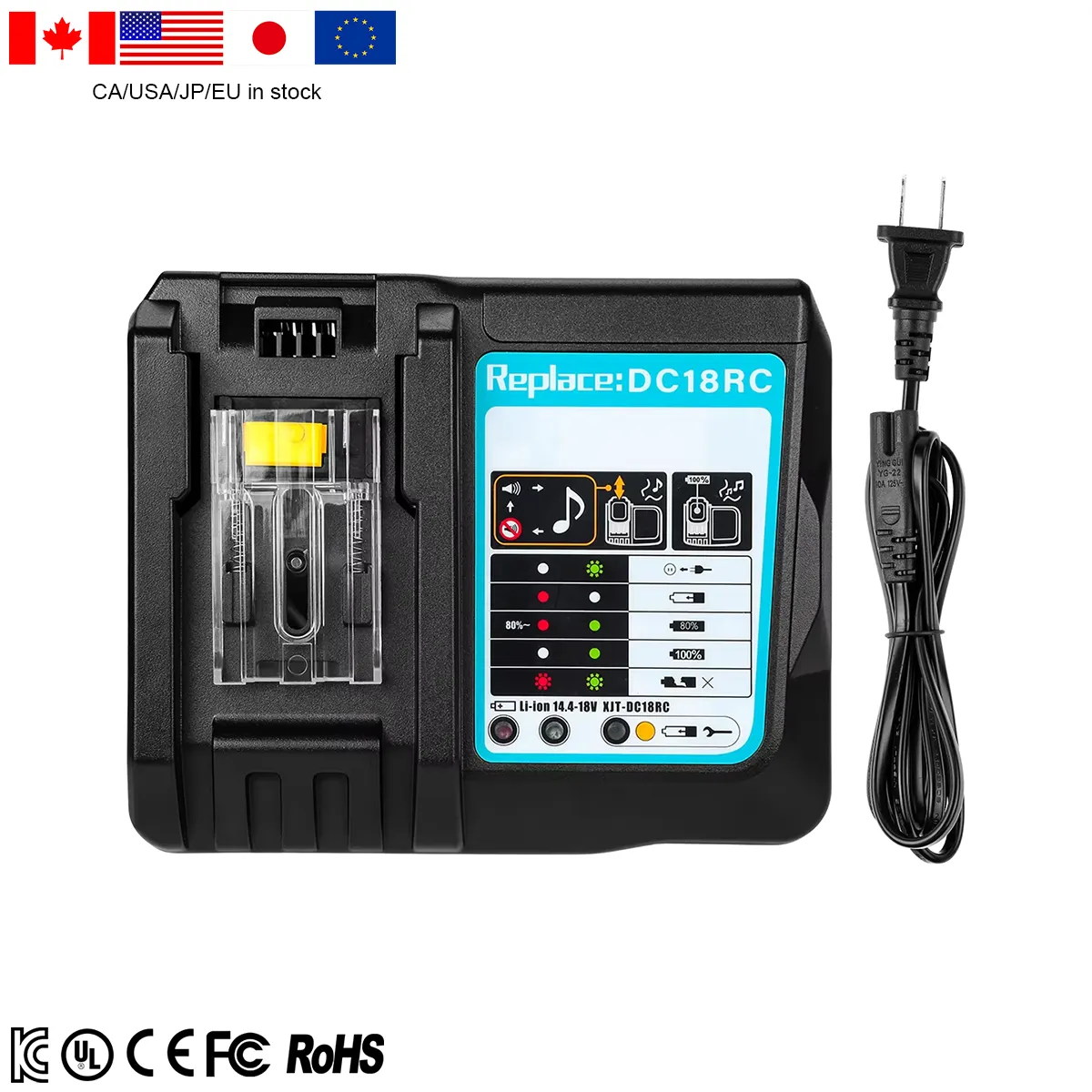 Xnjtg Mak Dc18rc 3a For Makita 14.4v 18v Battery Charger Xnjtg Mak Dc18rc 3a For Makita 14.4v 18v Battery Charger