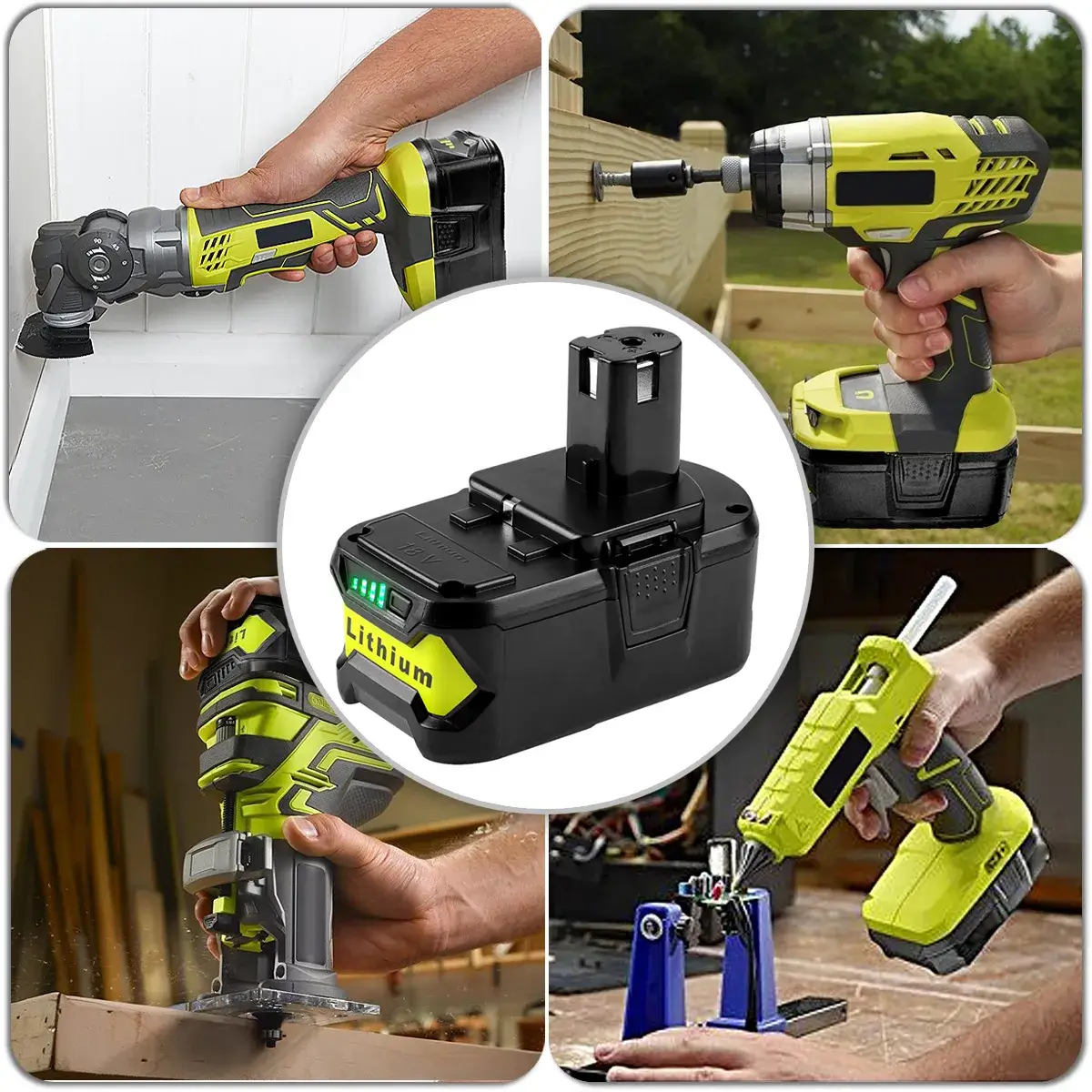 18v Lithium Ion Battery Replacement For Ryobi One+ Cordless Tools P108 P192 18v Lithium Ion Battery Replacement For Ryobi One+ Cordless Tools P108 P192