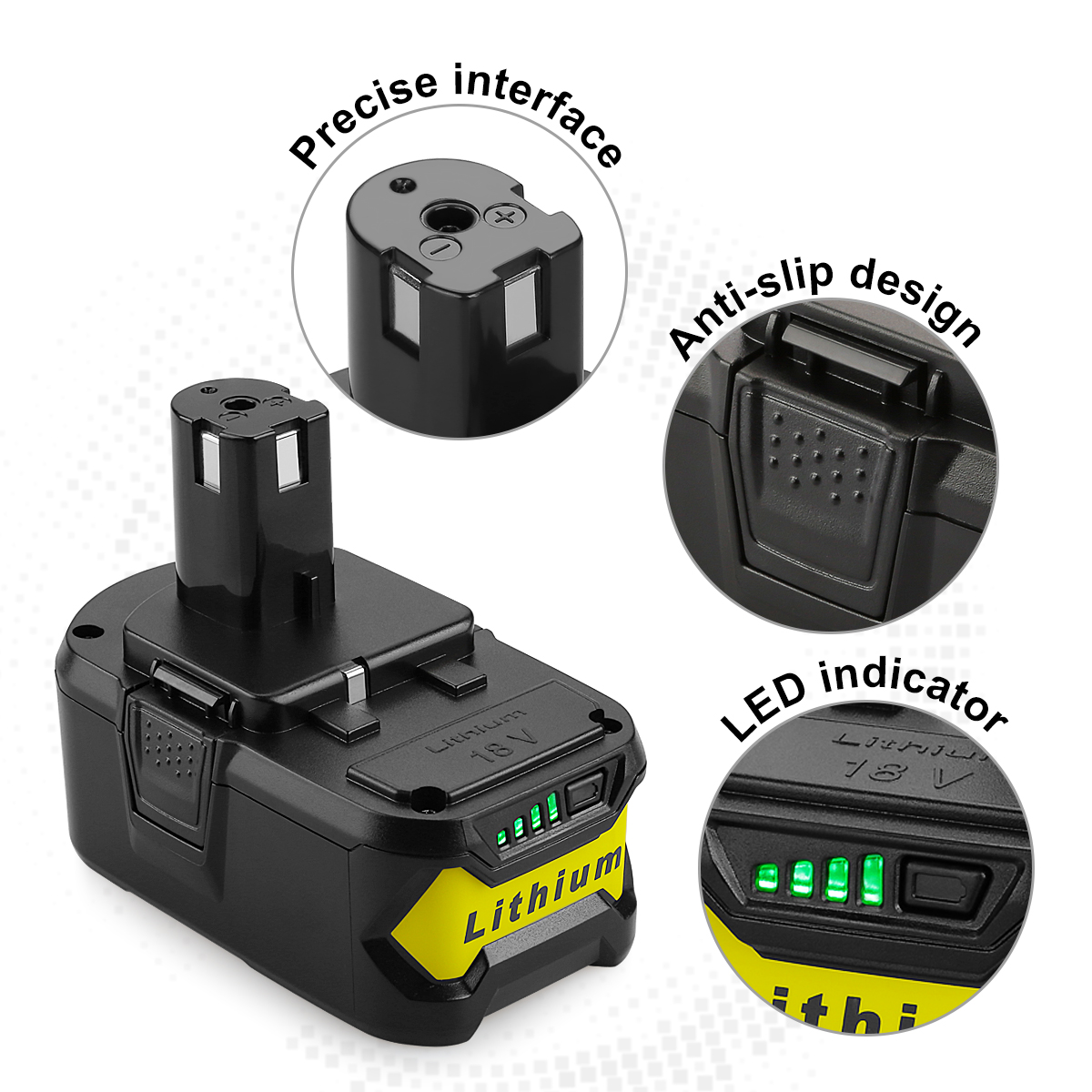 for Ryobi 18V Battery