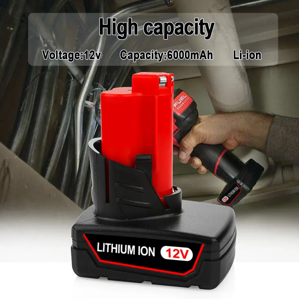 Replacement Milwaukee M12 Battery 48 11 2460 48 11 2440 48 11 2450 Replacement Milwaukee M12 Battery 48 11 2460 48 11 2440 48 11 2450