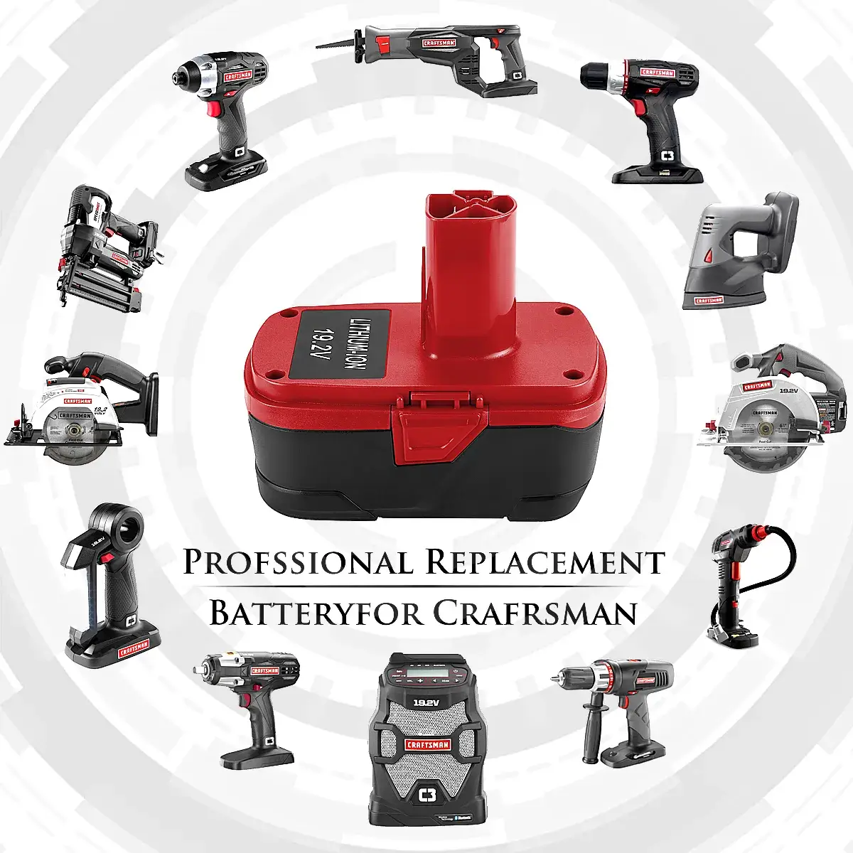 for Craftsman 19.2V Battery for Craftsman 19.2V Battery