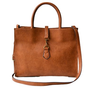 Women Brown PU Handbag