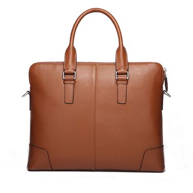 Wholesale Brown Men Genuine Leather Briefcase