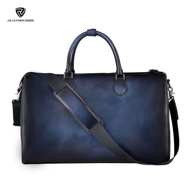 Handpainted Luxury Men Leather Duffel Travel Bag