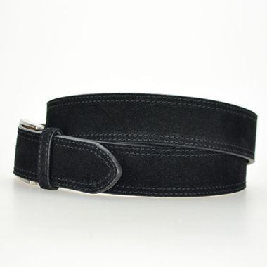 Black Suede Belt with PU Backing
