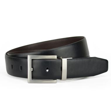 Men Feather Edge Formal PU Belt