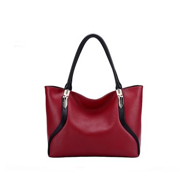 Custom Women Red Genuine Leather Handbag