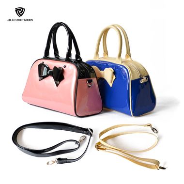 Bowknot Plain PU Lady Fashion Handbag with Adjustable Strap