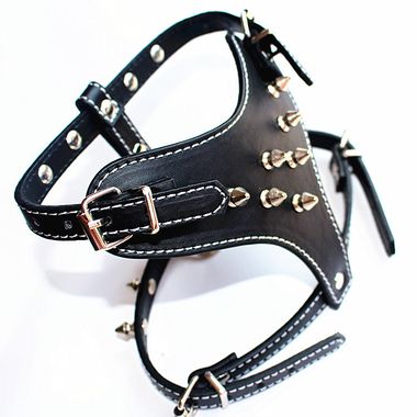 PU Leather Rivet Dog Harness Punk Dog