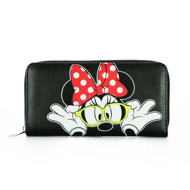 Disney Minnie Mouse Printed PU Long Zip Around Wallet