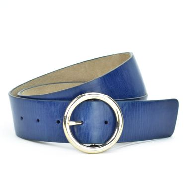 Women's Dark Blue PU Belt