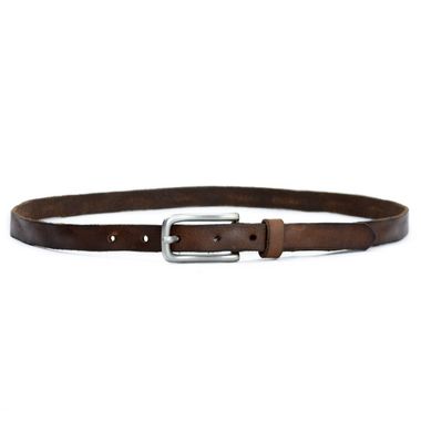 Ladies Brown Skinny Genuine Leather Belt