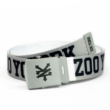 Male White Webbing Belt for Zoo York