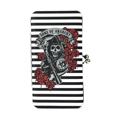 Long Metal Frame Printed Lady PU Wallet