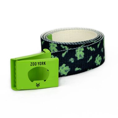 Webbing Belt with Printed Dark Blue and Green