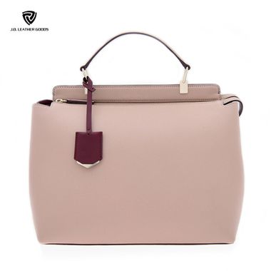 Top Quality Women Genuine Nappa Leather Pink Handbag