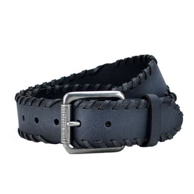 Men Braided Split Leather Belt with Removable Buckle