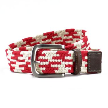 Red and White Webbing Belt