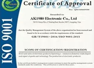 AK1980 Brand obtained ISO 9001 certification