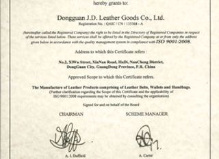 Obtained ISO 9001 certification