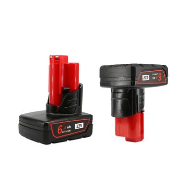 12V 6.0Ah Replacement Battery for Milwaukee M12 Lithium-Ion power tool battery