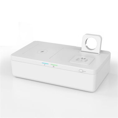 WX033 Portable Smart Large Phone Ultraviolet Disinfection Sanitizer Sterilizer Uvc Light Wireless Charger Sanitizing Box
