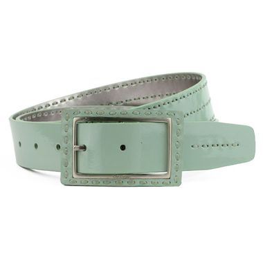Stitched Metallic PU Belt for Women