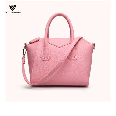 Women Litchi Grain Genuine Leather Handbag