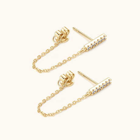Chic Gold-Plated Chain Earrings