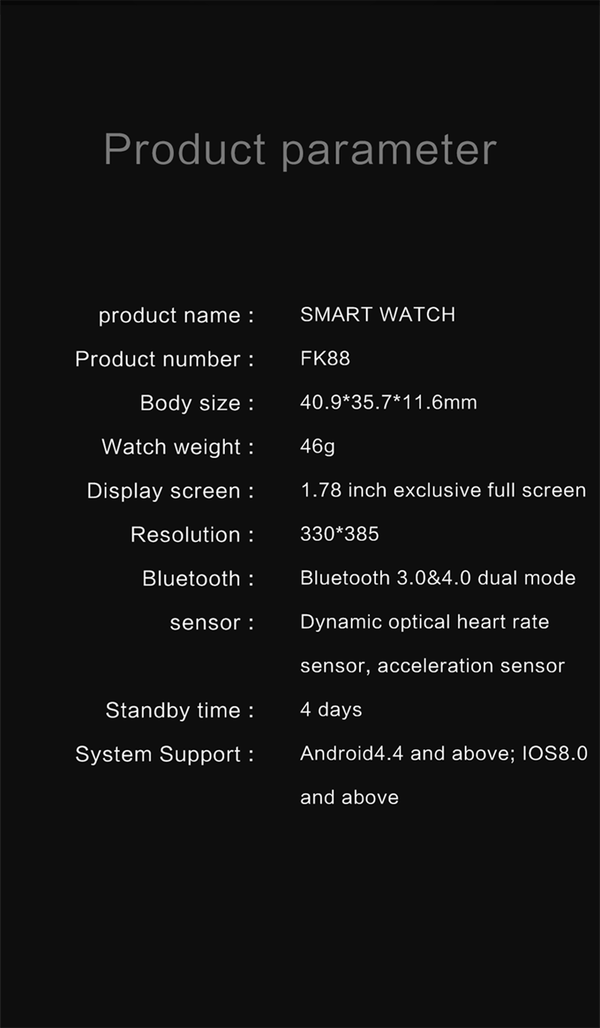 Fk88 Smart Watch 19