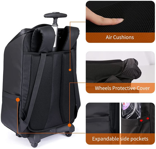 Rolling Backpack,Wheels for Business College Student - JDBP22065