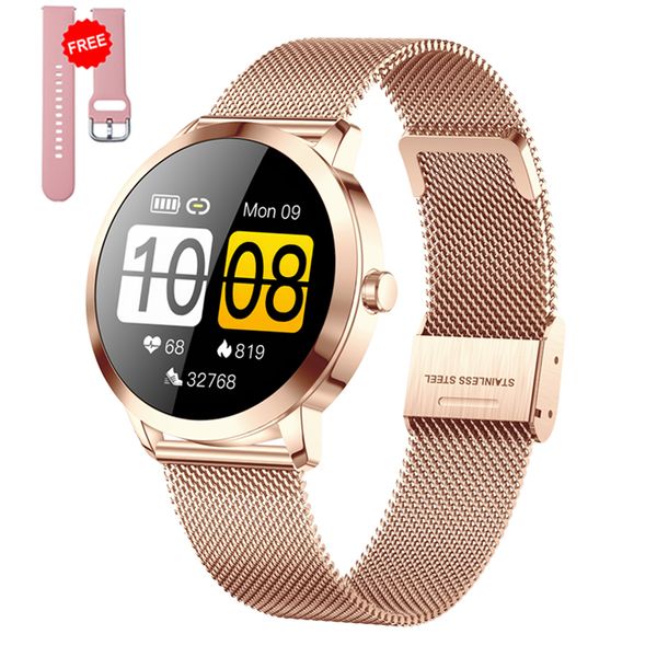 Q8H Ladies Watch Q8H with Rose Gold Steel Heart Rate Monitor - AK1980-Q8H