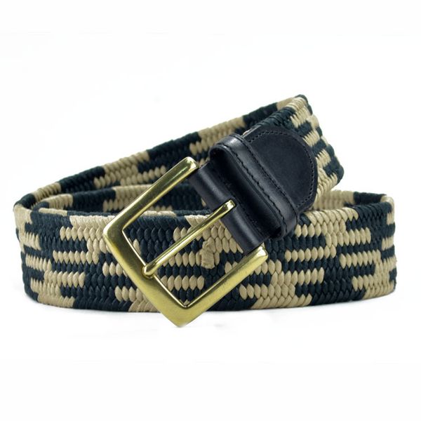 Mens Leather and Knitted Belt JDMA13214