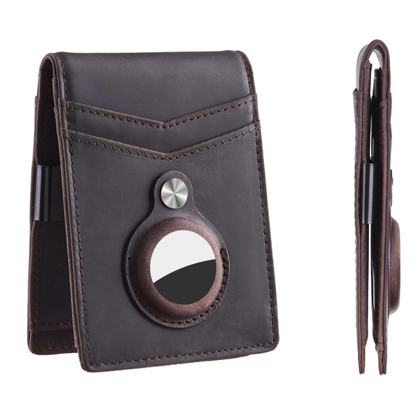 Airtag Holder Wallet Coffee