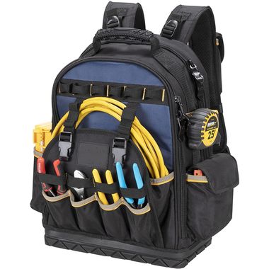 Work Gear Pocket Molded Base Electrician Tool Backpack